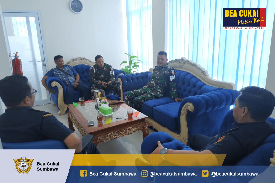 Dalam rangka meningkatkan sinergi dan koordinasi yang baik antar-instansi pemerintah, Bea Cukai Sumbawa menerima kunjungan dari Detasemen Polisi Militer Sumbawa